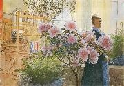 Carl Larsson Azalea oil painting